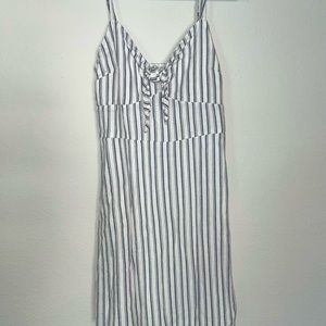 Light Blue Striped Mini Dress- Size M